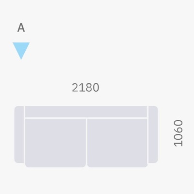 Фото Раскладной диван BERGEN голубого цвета