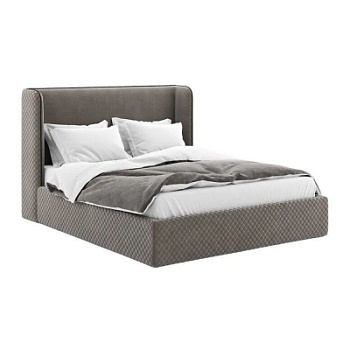 Фото Двуспальная кровать с изголовьем Marcel темно-серого цвета