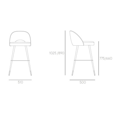 Фото Барный стул RING серого цвета