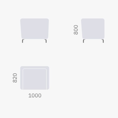 Фото Кресло LUMISATU  серого цвета