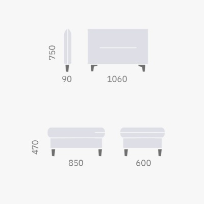 Фото Модульный диван BERGEN черного цвета