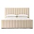 Фото Двуспальная кровать с мягким изголовьем Marmont Channeled Panel Platform Footboard бежевого цвета