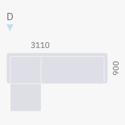 Фото Угловой диван JOGVAN  горчичного цвета