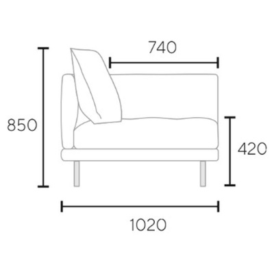 Фото Диван CLOUD  бежевого цвета