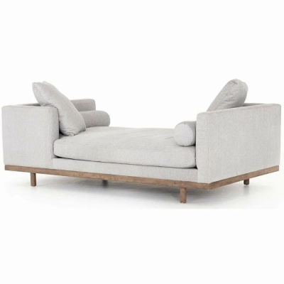 Фото Двухместный диван Twin Fabio светло-серого цвета