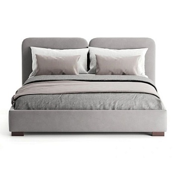 Фото Двуспальная кровать Fiji серого цвета