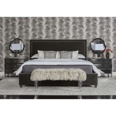 Фото Двуспальная кровать Hamilton темно-серого цвета