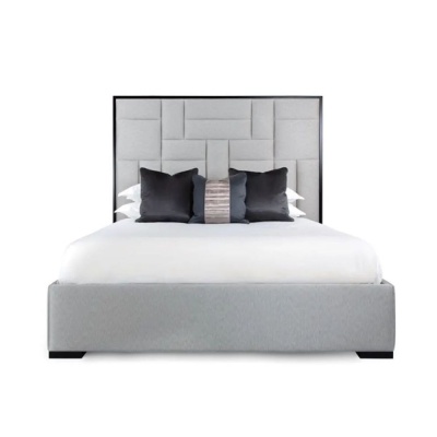 Фото Двуспальная кровать Sloane серого цвета