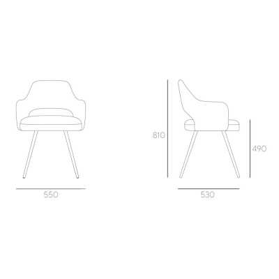 Фото Обеденный стул YAN синего цвета