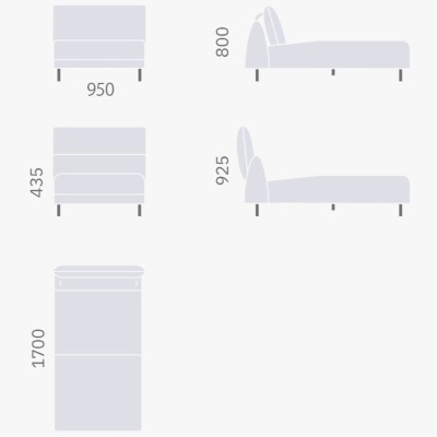 Фото Угловой диван JOGVAN  серого цвета