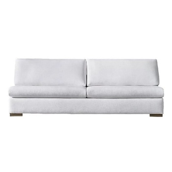 Фото Двухместный диван Modena Taper Armless белого цвета