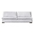 Фото Двухместный диван Modena Taper Armless белого цвета