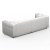 Фото Двухместный диван Cube светло-серого цвета