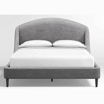 Фото Двуспальная кровать мягкая Lafayette темно-серого цвета