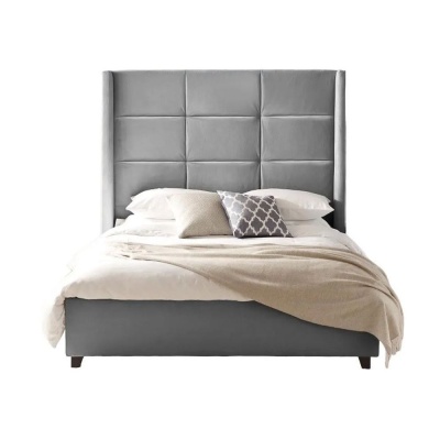 Фото Двуспальная кровать Harold серого цвета