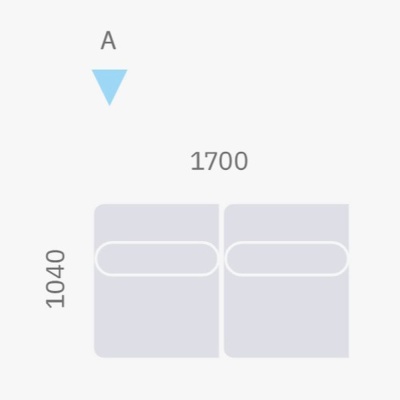 Фото Угловой диван ROGNAN  в комбинированном цвете