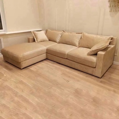 Фото Угловой диван Velvet розового цвета