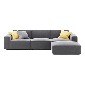 Фото Модульный угловой диван Como серого цвета