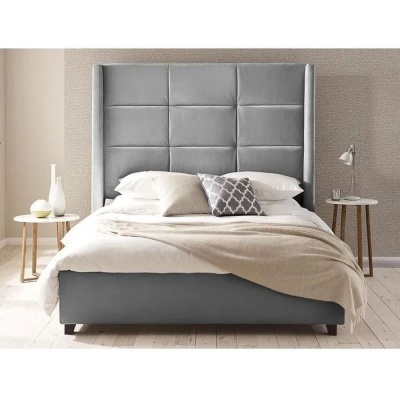 Фото Двуспальная кровать Harold серого цвета