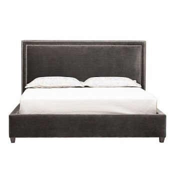 Фото Двуспальная кровать Hamilton темно-серого цвета