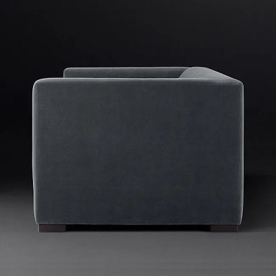 Фото Двухместный диван Modena Tufted Shelter темно-серого цвета