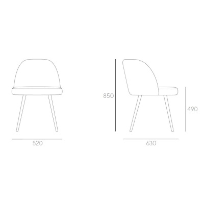 Фото Обеденный стул FLY черного цвета