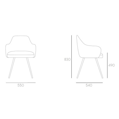 Фото Обеденный стул MARCEL серого цвета