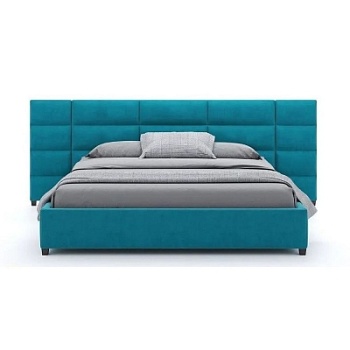 Фото Двуспальная кровать с изголовьем Modena Extended бирюзовый цвета