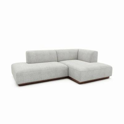 Фото Угловой диван Lance светло-серого цвета