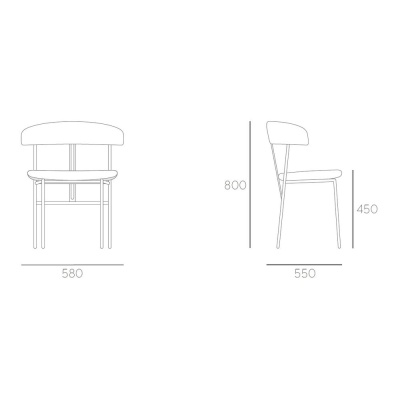 Фото Обеденный стул VIOLIN темно-серого цвета