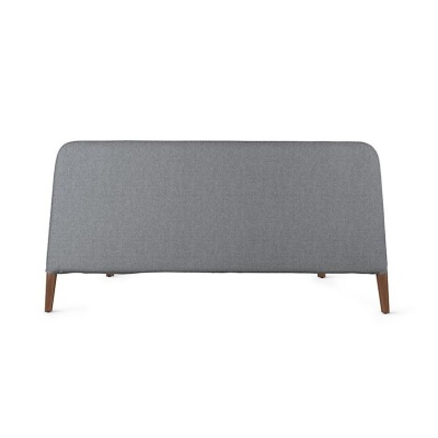 Фото Двуспальная кровать Parallel серого цвета