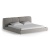 Фото Двуспальная кровать Lazy серого цвета