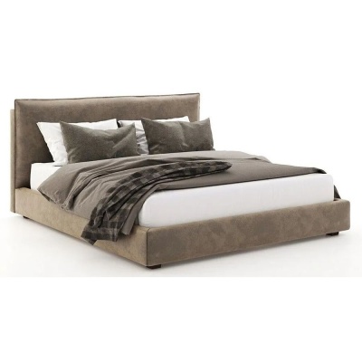 Фото Двуспальная кровать Lotus коричневого цвета