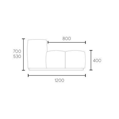 Фото Диван PIXEL комби-серый