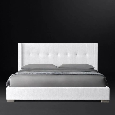 Фото Двуспальная кровать Modena Tufted белого цвета