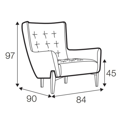 Фото Кресло VALENTIN светло-бежевого цвета