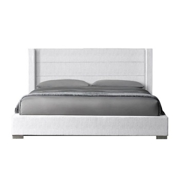 Фото Двуспальная кровать Modena Horizontal светло-серого цвета