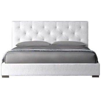 Фото Двуспальная кровать Modena Diamond светло-серого цвета