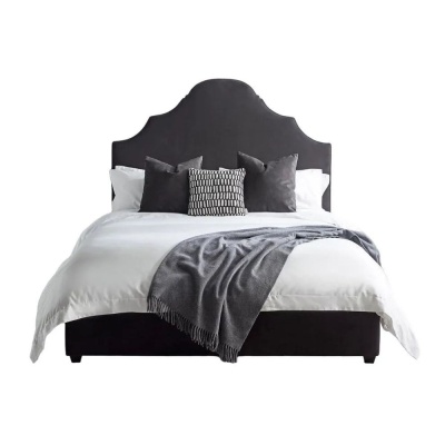 Фото Двуспальная кровать Attica черного цвета