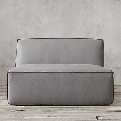 Фото Модуль без подлокотников Como темно-серого цвета