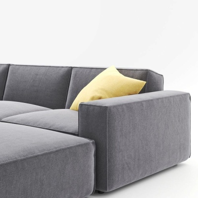 Фото Модульный угловой диван Como серого цвета