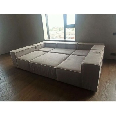 Фото Диван уловой модульный Rowan бежевого цвета