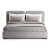 Фото Двуспальная кровать Fiji серого цвета