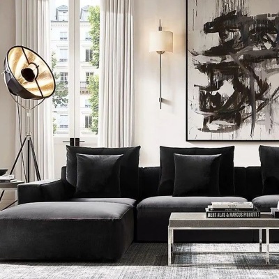 Фото Угловой диван Klaus белого цвета