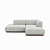 Фото Угловой диван Lance светло-серого цвета