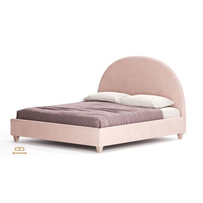 Фото Двуспальная кровать Luna бежево-розового цвета