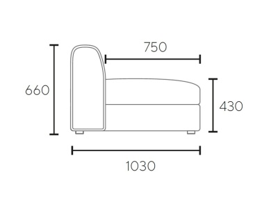 Фото Диван DUNE  молочного цвета