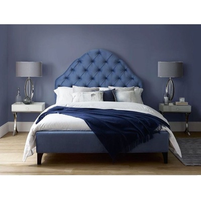 Фото Двуспальная кровать Eleanor синего цвета