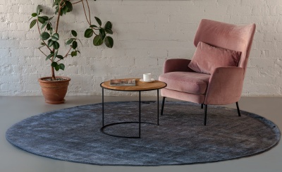 Фото Ковер LINEN Dark Blue диаметр 200 см