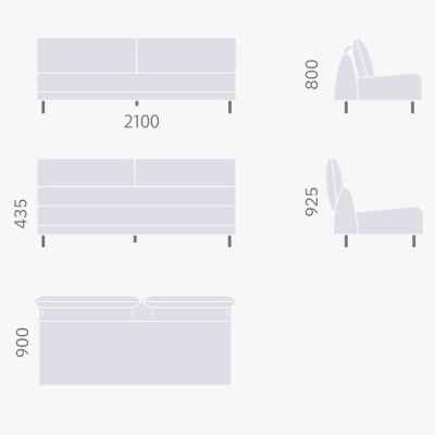 Фото Трехместный диван JOGVAN коричневого цвета